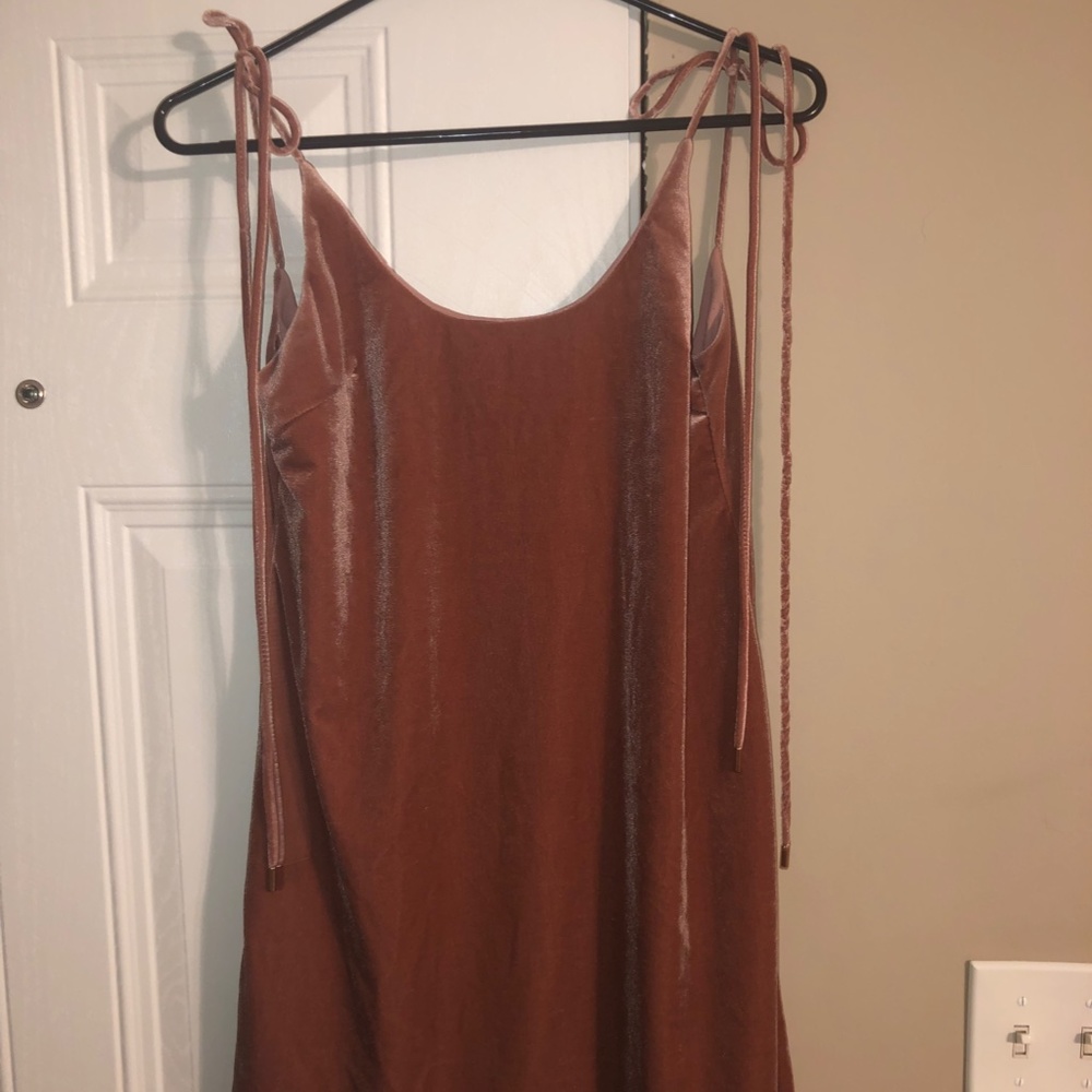 Pink Velvet Mini Dress